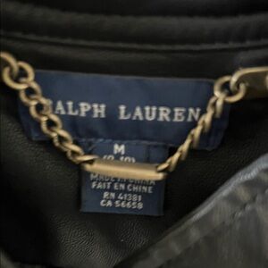Ralph Lauren Midnight Black Leather Outerwear